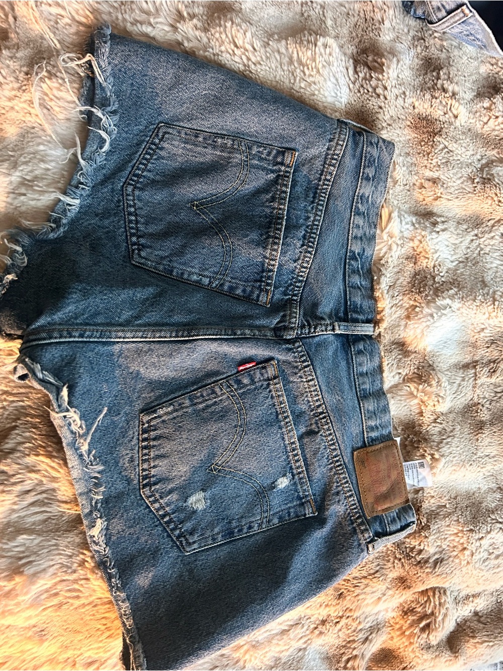 Levi’s Distressed Denim Cutoff Shorts - Blue NEVER WORN but lived in look!